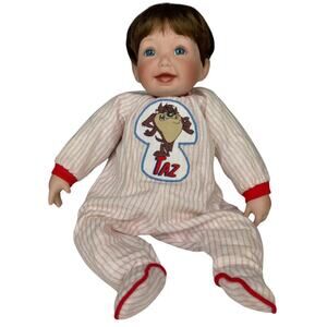 1998 Ashton Drake Galleries Looney Tunes Mommy's Little Angel Taz Baby‎ Doll 16"